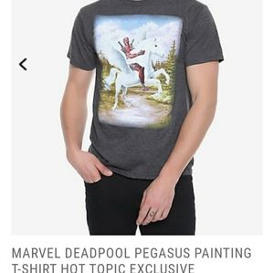 Deadpool Riding on a Pegasus Tee shirt
